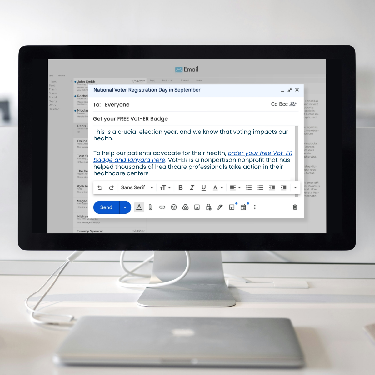 Email Template: Encourage Your Peers and Classmates To Order Vot-ER Badges (Digital Download)