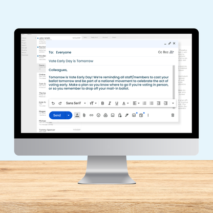 Email Templates: Make A Plan to Vote - Vote Early Day and Tomorrow is Election Day