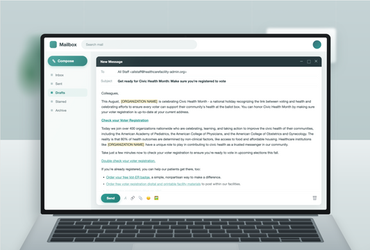 Civic Health Month Staff Email Template