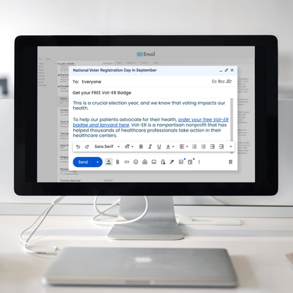 Email Template: Encourage Your Peers and Classmates To Order Vot-ER Badges (Digital Download)